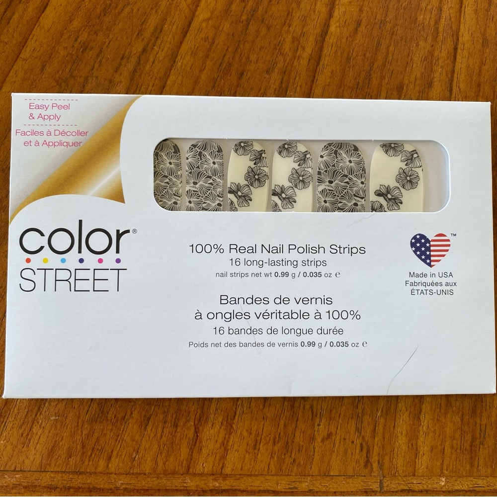 4/$25 Color Street Press-On Nail Strip Overlays “Flower Power” NWT